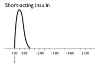 Short-acting insulin:  (© )